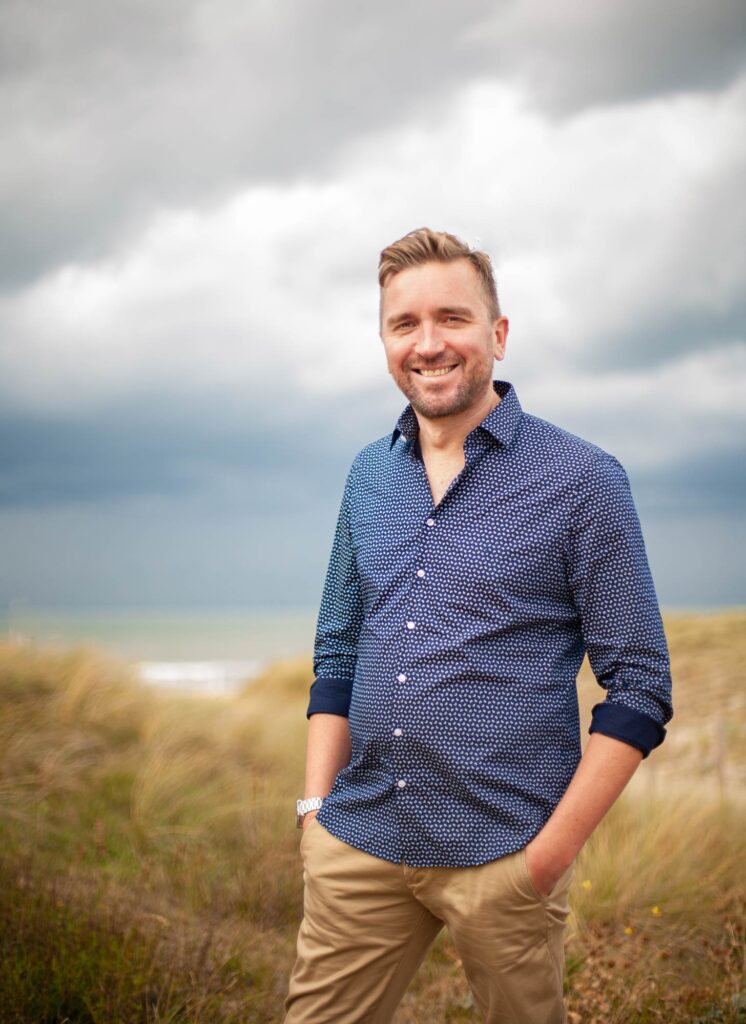 profile photo headshot man in dunes