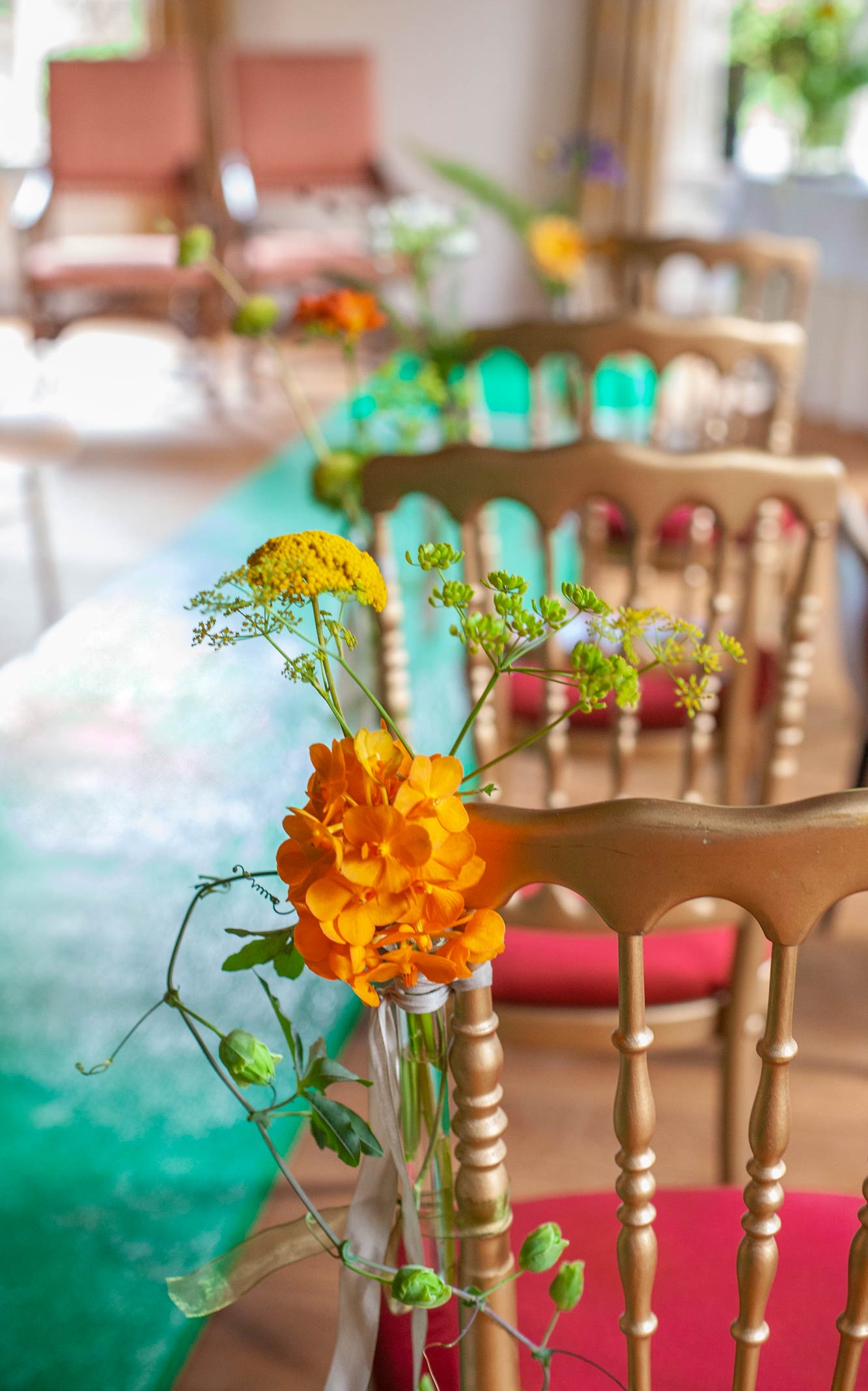 Decoraties opstelling ceremonie Kasteel van Rhoon fotograaf Irene Den Haag